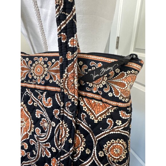 Vera Bradley Quilted Tote & Coin Purse Set In Java Paisley Handbag Fall Casual - Picture 2 of 13